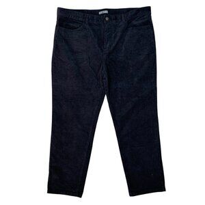 Tu Man Men’s Corduroy Pants Black Size‎ 40S Straight Leg Casual Trousers